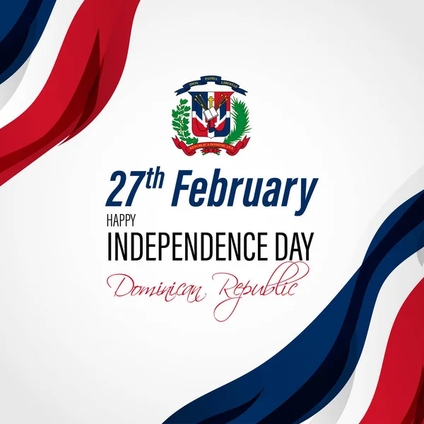 Illustrations Vectorielles Pour Fête Indépendance République Dominicaine — Image vectorielle