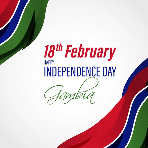 Feliz Gambia Independencia Día Vector Ilustración — Archivo Imágenes Vectoriales