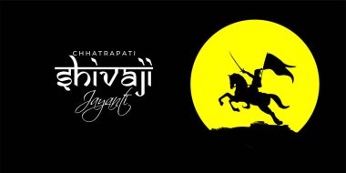 Chhatrapati shivaji maharaj jayanti 'nin vektör illüstrasyonu,