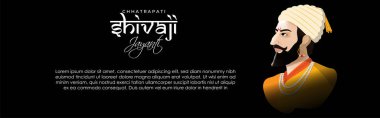 Chhatrapati shivaji maharaj jayanti 'nin vektör illüstrasyonu,
