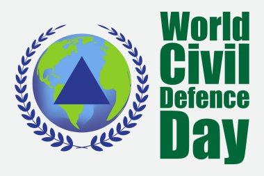 Dünya Sivil Savunma Günü için Vektör illüstrasyonu