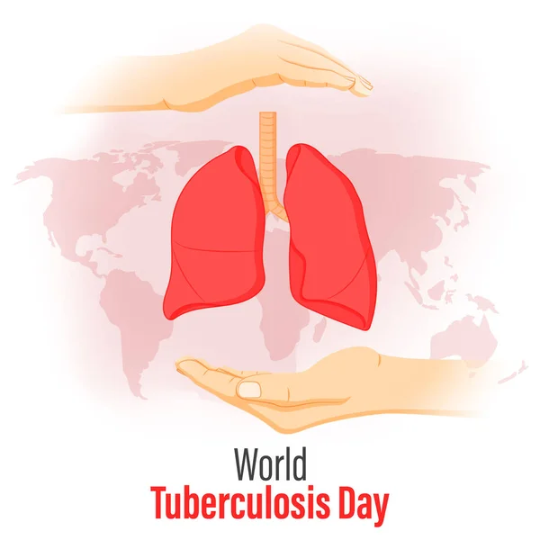Vektorová Ilustrace Světového Dne Tuberkulózy — Stockový vektor