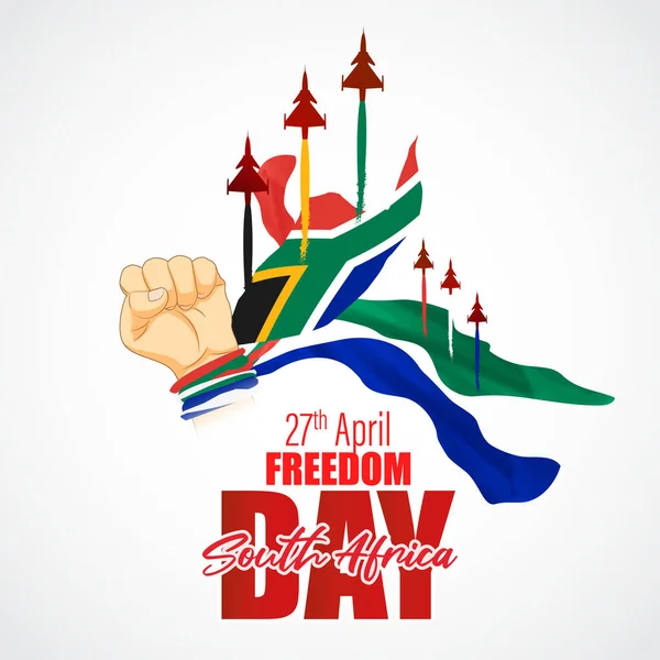 Illustration Vectorielle Journée Liberté Afrique Sud — Image vectorielle