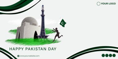 Pakistan Günü 'nün vektör illüstrasyon kavramı