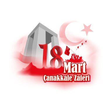 18 Mart anakkale zaferi için vektör illüstrasyonu 18 Mart Çanakkale zaferi anlamına gelir