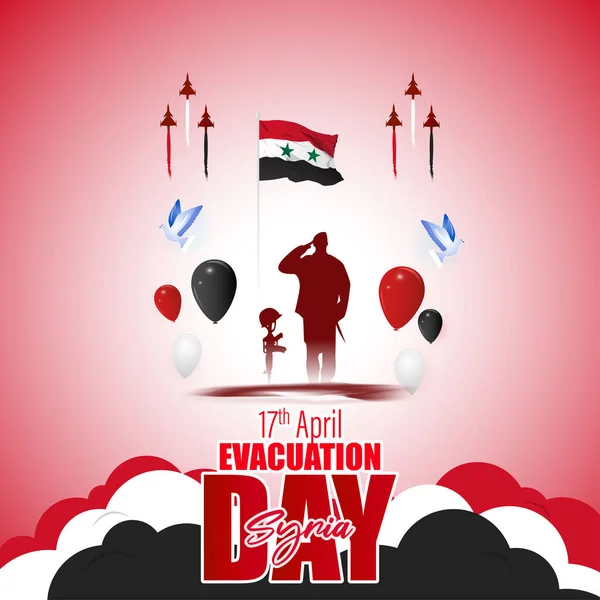 Ilustração Vetorial Para Feliz Dia Evacuação Síria — Vetor de Stock