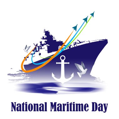 Ulusal denizcilik için vektör illüstrasyonu