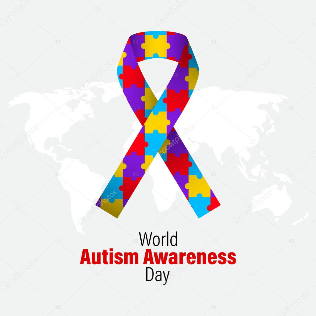World autism awareness day vector illustration