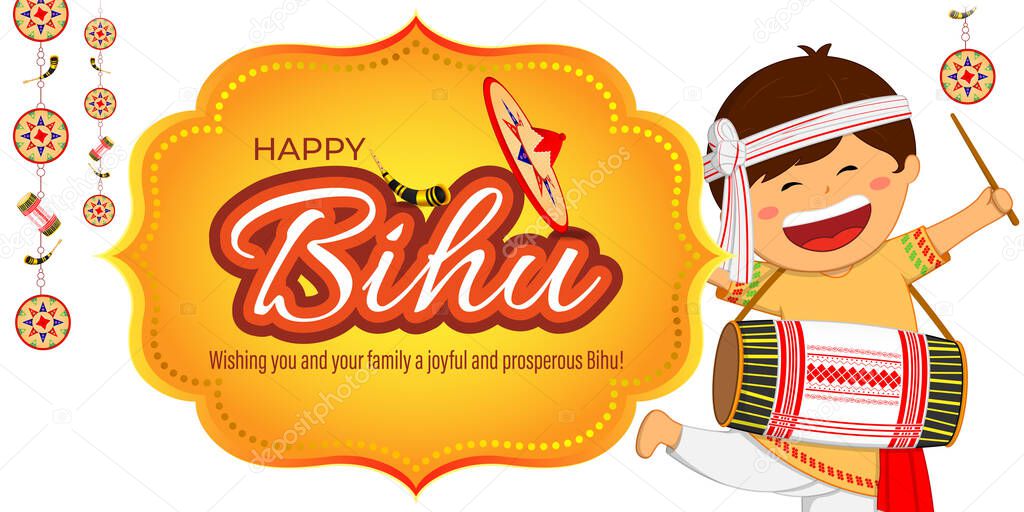 vector illustartion for happy Bihu