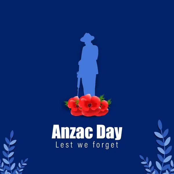 Vektor Illusztráció Koncepció Anzac Day Április — Stock Vector