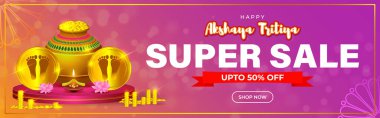 Akshaya Tritiya afişinin vektör illüstrasyonu