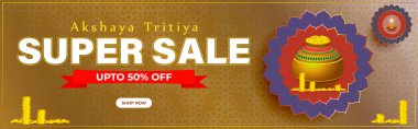 Akshaya Tritiya afişinin vektör illüstrasyonu