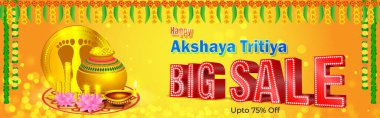 Akshaya Tritiya afişinin vektör illüstrasyonu