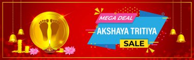 Akshaya Tritiya afişinin vektör illüstrasyonu
