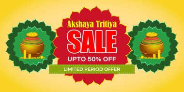 Akshaya Tritiya afişinin vektör illüstrasyonu