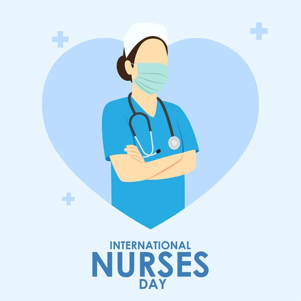 国際看護師の日のベクトル図 — ストックベクタ