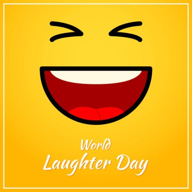 Dünya Gülme Günü afişinin vektör illüstrasyonu