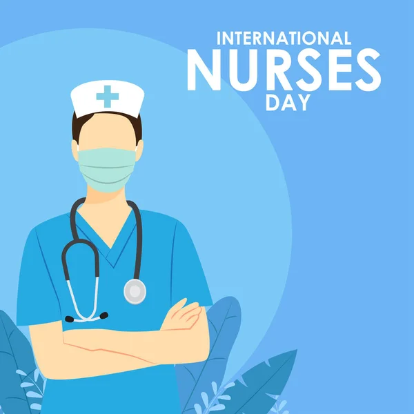 国际护士日横幅的病媒图解 — 图库矢量图片