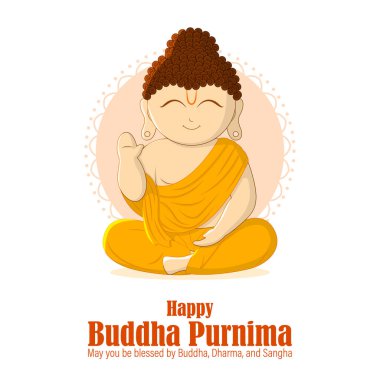 Buddha Purnima için vektör illüstrasyonu, Vesak Günü