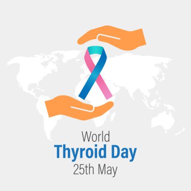 Dünya tiroid günü için vektör illüstrasyonu