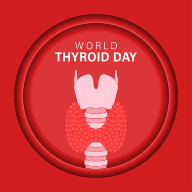 Dünya tiroid günü için vektör illüstrasyonu