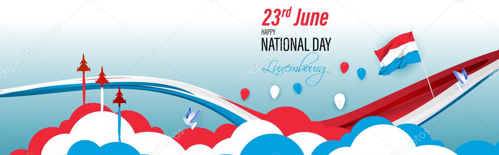 vector illustration for happy national day-Luxembourg