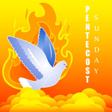 Pentecost Pazar bayrağının vektör illüstrasyon kavramı