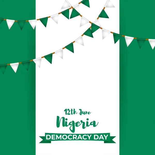 幸せなナイジェリア独立記念日のためのベクトルイラスト — ストックベクタ