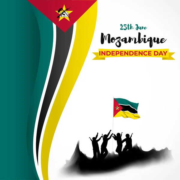 Ilustración Vectorial Para Día Independencia Mozambique — Archivo Imágenes Vectoriales