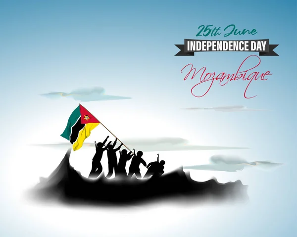 Ilustración Vectorial Para Día Independencia Mozambique — Archivo Imágenes Vectoriales