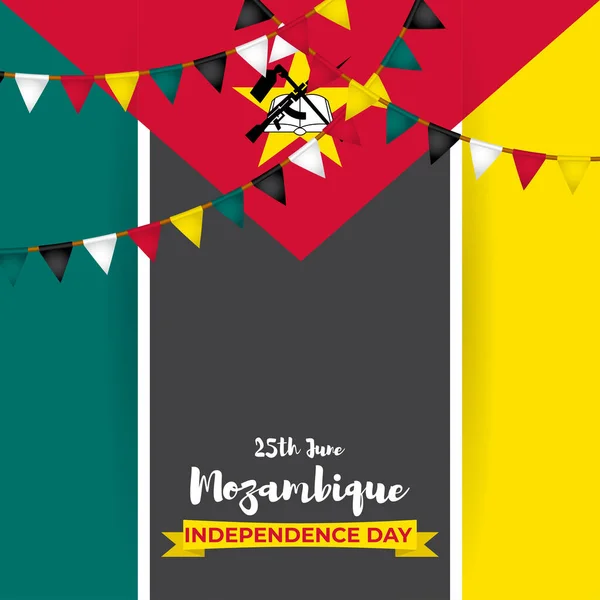 Ilustración Vectorial Para Día Independencia Mozambique — Archivo Imágenes Vectoriales