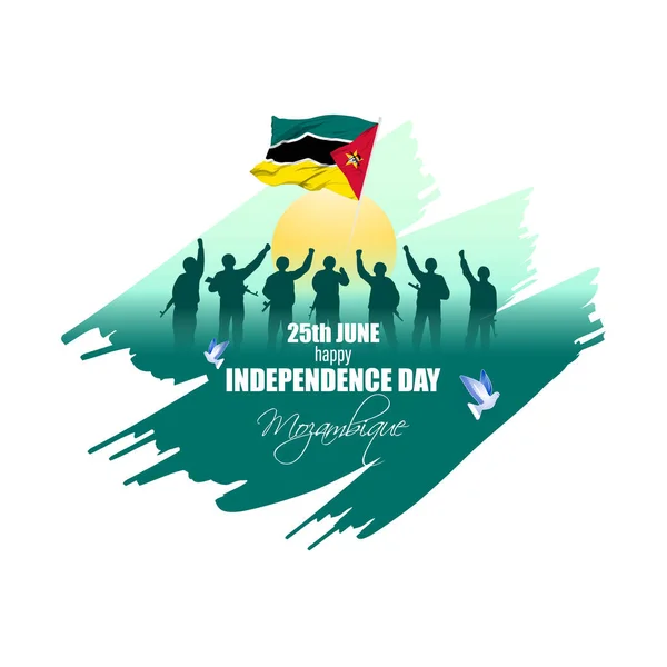 Illustration Vectorielle Pour Fête Indépendance Mozambique — Image vectorielle