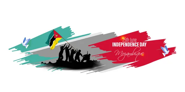 Ilustración Vectorial Para Día Independencia Mozambique — Vector de stock