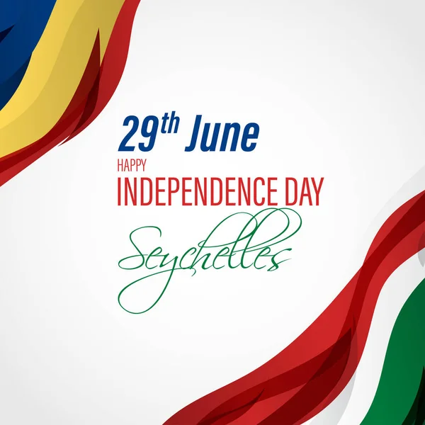 Illustrazione Vettoriale Felice Giorno Dell Indipendenza Seychelles — Vettoriale Stock