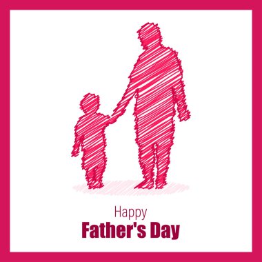 Mutlu Babalar Günü tebriklerinin vektör illüstrasyonu