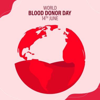 Dünya Kan Bağışı Günü pankartı illüstrasyon konsepti