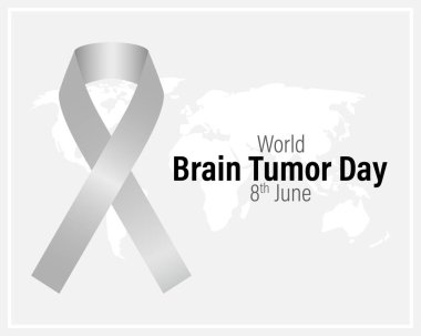 Dünya Beyin Tümörü Günü afişi vektör illüstrasyon kavramı