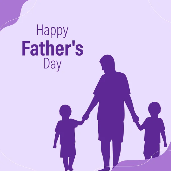Vektor Illustrationskonzept Für Happy Fathers Day Gruß — Stockvektor