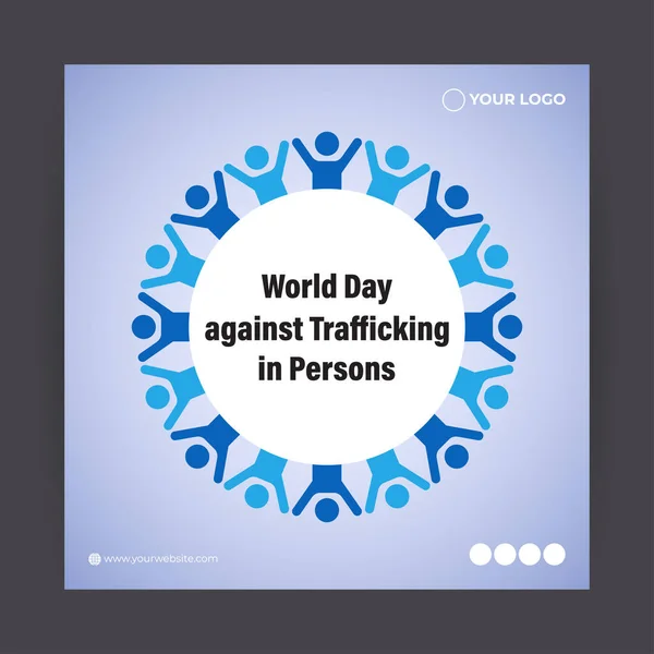Векторна Ілюстрація Всесвітнього Дня Проти Торгівлі Людьми — стоковий вектор