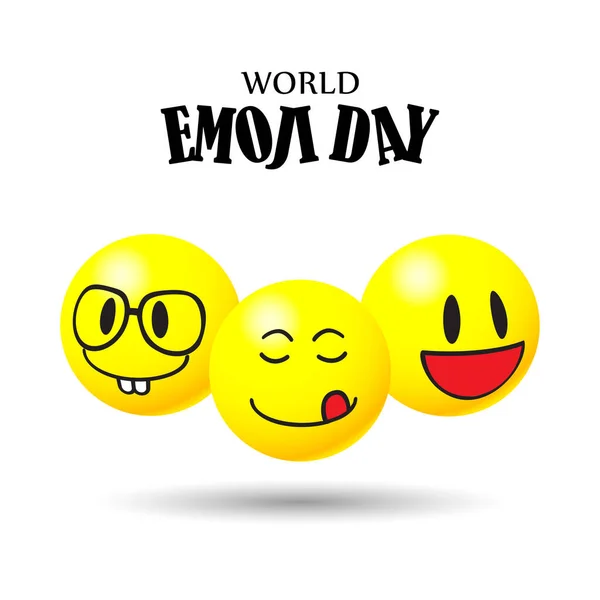 Vector Illustratie Voor Wereld Emoji Dag — Stockvector
