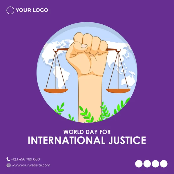 Ilustração Vetorial Para Dia Internacional Justiça — Vetor de Stock