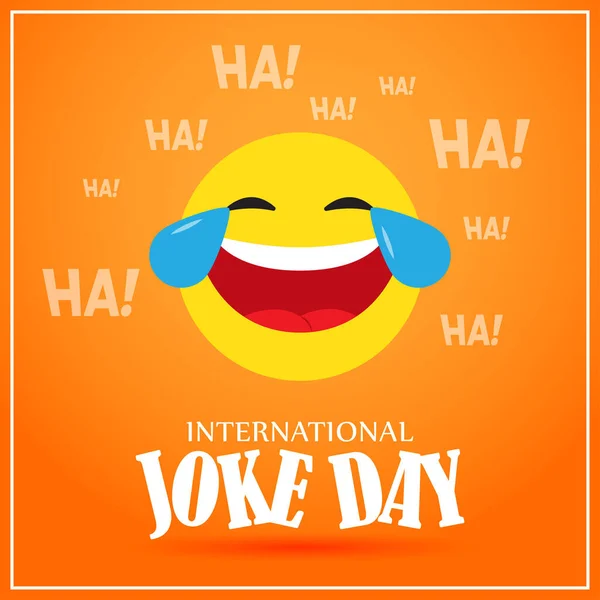 Vector Illustration International Joke Day — Stock Vector