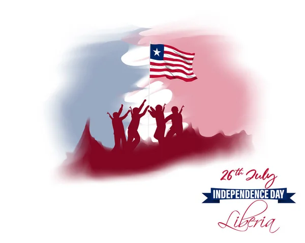 Εικονογράφηση Διάνυσμα Για Την Ημέρα Ανεξαρτησίας Της Λιβερίας — Διανυσματικό Αρχείο
