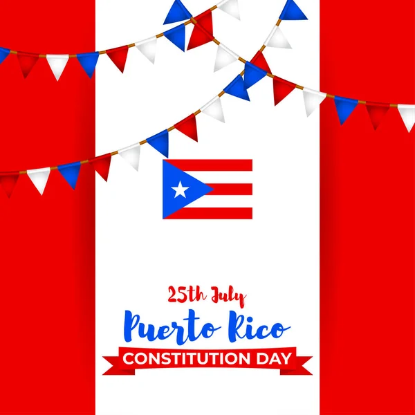 Vector Illustration Puerto Rico Constitution Day — ストックベクタ