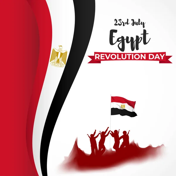 Ilustração Vetorial Para Dia Revolução Egípcia — Vetor de Stock