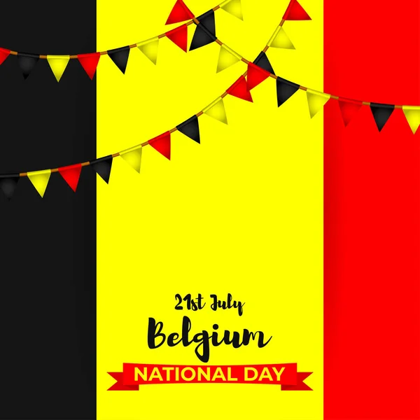 Vector Illuation Belgium National Day — стоковий вектор