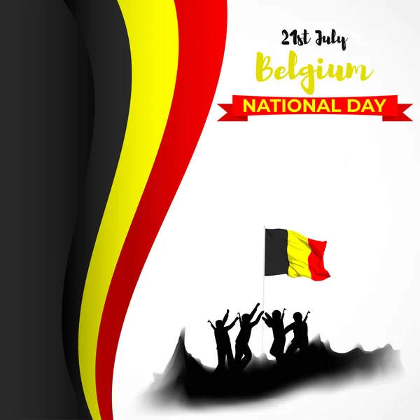 Illustration Vectorielle Pour Fête Nationale Belgique — Image vectorielle