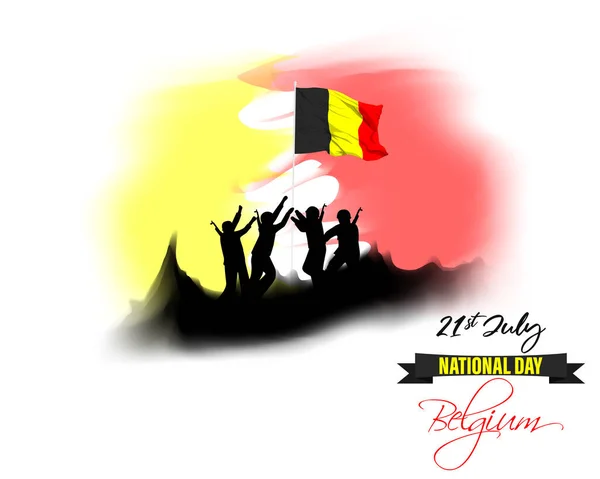Vector Illuation Belgium National Day — стоковий вектор