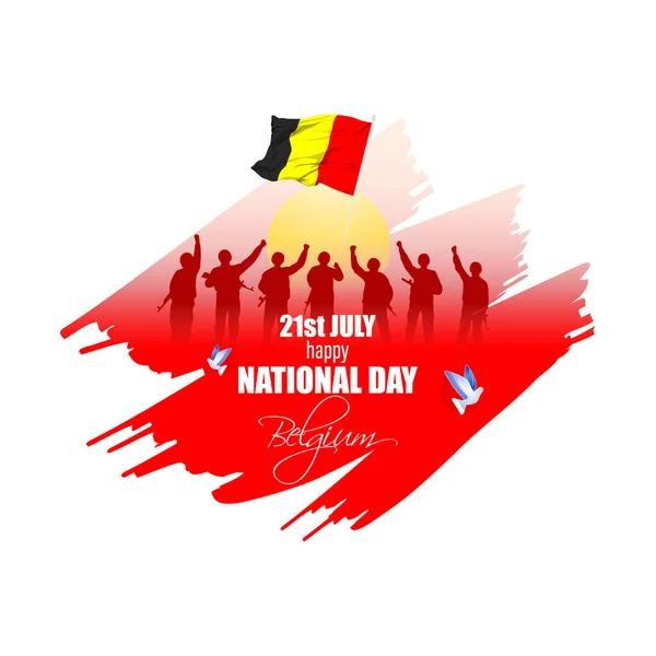 Illustration Vectorielle Pour Fête Nationale Belgique — Image vectorielle