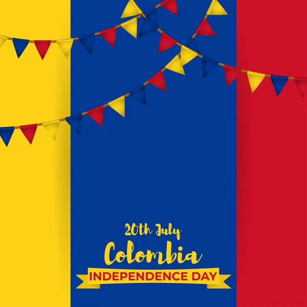 Ilustración Vectorial Para Día Independencia Colombia — Archivo Imágenes Vectoriales